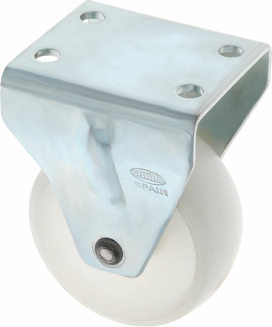 AMIG roulette fixe/roue de transport - 4x - D40mm - polyamide - capacité de charge 30kg - blanc