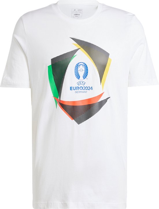 adidas Performance UEFA EURO24™ Official Emblem Ball T-shirt - Heren - Wit- M