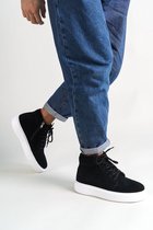 Oscar&Djayds Heren Sneaker - Zwart - Echt Leer (Suede) - Hoge sneakers - schoenen - OD111 - maat 43