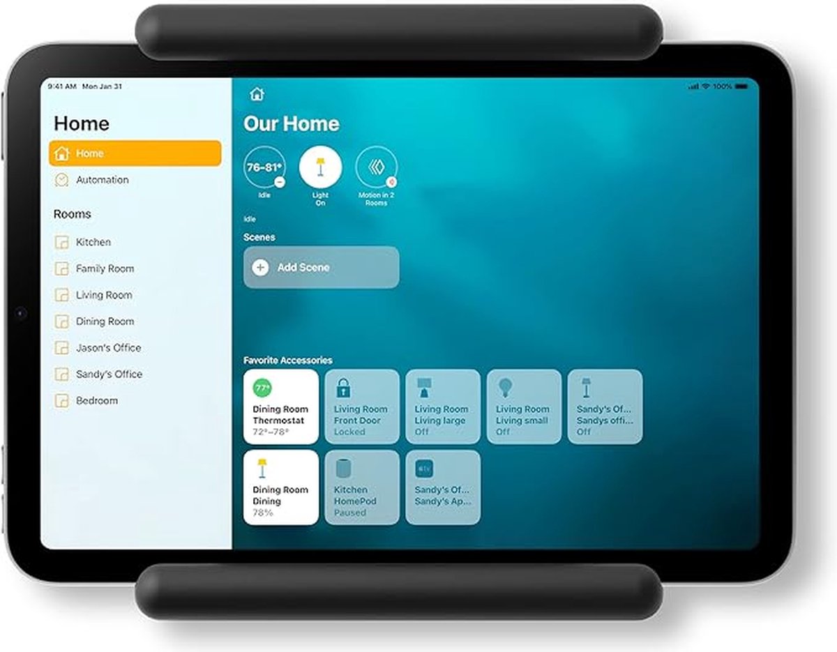 Home Hub Mount Ontworpen voor iPad Wall Mount - Tablet Wandhouder Compatibel met iPad Mini, iPad Air, iPad Pro, Galaxy Tab and Meest Tablets -Eenvoudig installie, Kabelbeheer (Zwart)