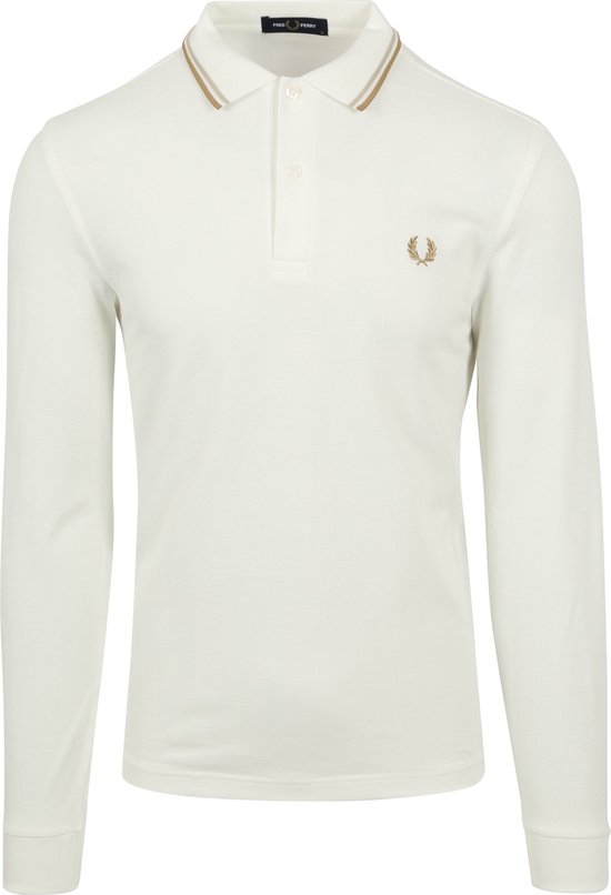 Fred Perry - Polo à manches longues Off White U83 - Coupe moderne - Polo homme taille XXL