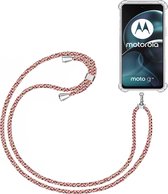 Telefoonkoord + Hoesje Geschikt voor Motorola Moto G14 - Lengte Verstelbaar - Telefoonketting - Shock Proof Case - Meerkleurig