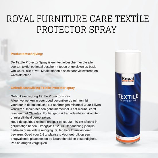 Oranje Furniture Care Textiel Protector Spray - 500 ml - Oranje – 3 spuitbussen