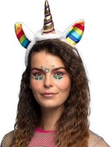 Boland - Diadeem Rainbow unicorn Multi - Één maat - Kinderen en volwassenen - Vrouwen - Fantasy