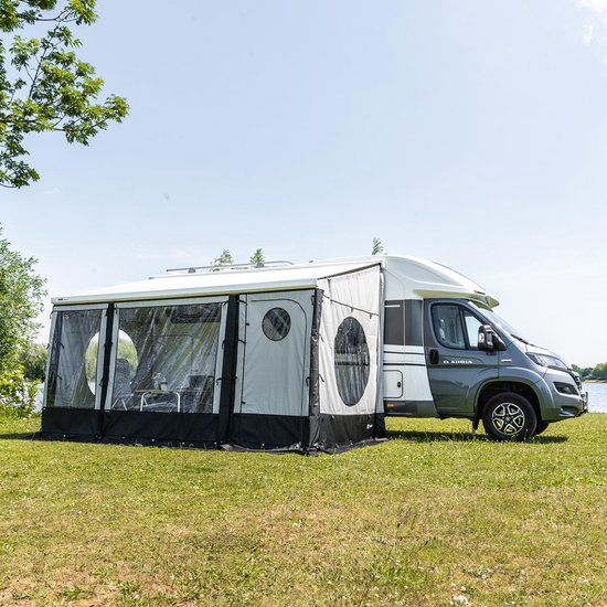 Travellife Scala voorwand deur breedte 1,10-1,44m - Geschikt voor o.a. Thule, Fiamma en Dometic luifels van Travellife — afbeelding 2