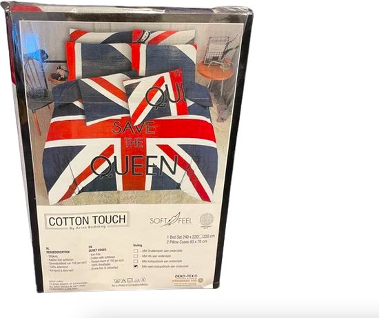 Cotton Touch dekbedovertrek - 240x220cm - Engelse vlag