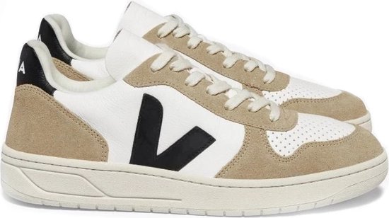 Veja V-10 Chromefree sneakers heren wit dessin