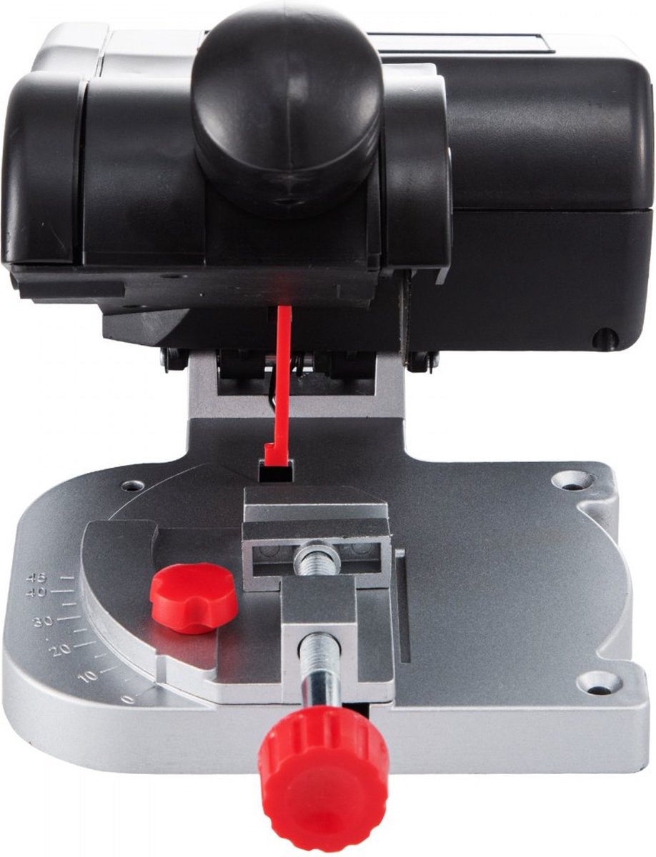 Mini-verstek-afkortzaag 90W 220V 50HZ Afkort-verstekzaag Elektrische afkortzaag Tafel Snijmachine, 4500rpm Verstekzaag voor hout, zink, aluminium, 0-45° instelbaar