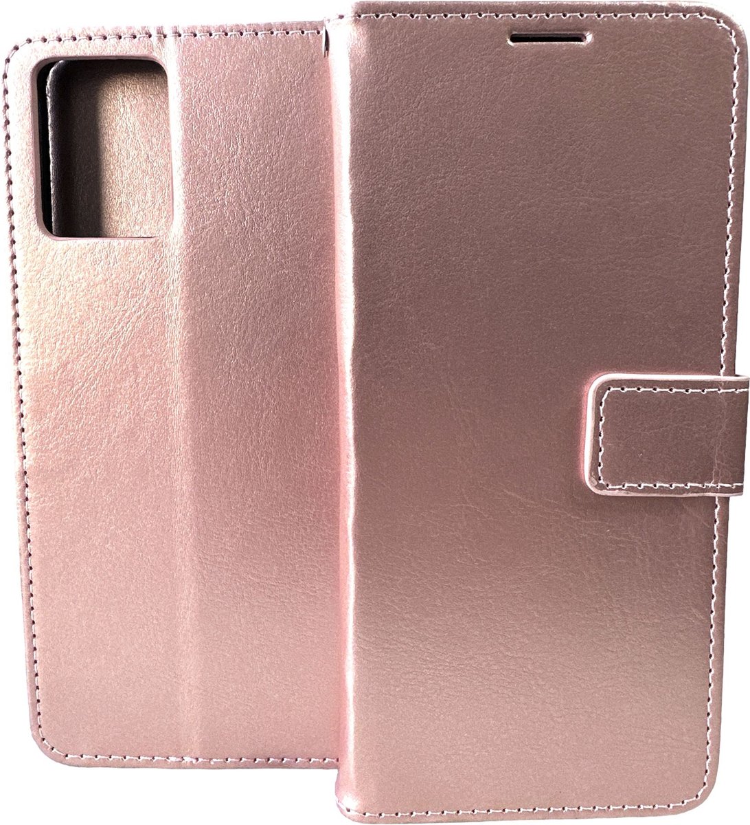 Portemonnee Book Case Hoesje Geschikt voor: Nokia G22 - Rosegoud