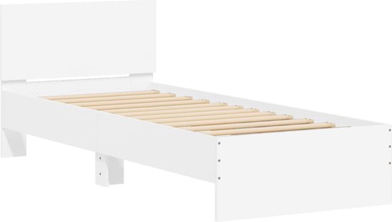 vidaXL-Bedframe-met-hoofdbord-bewerkt-hout-wit-75x190-cm