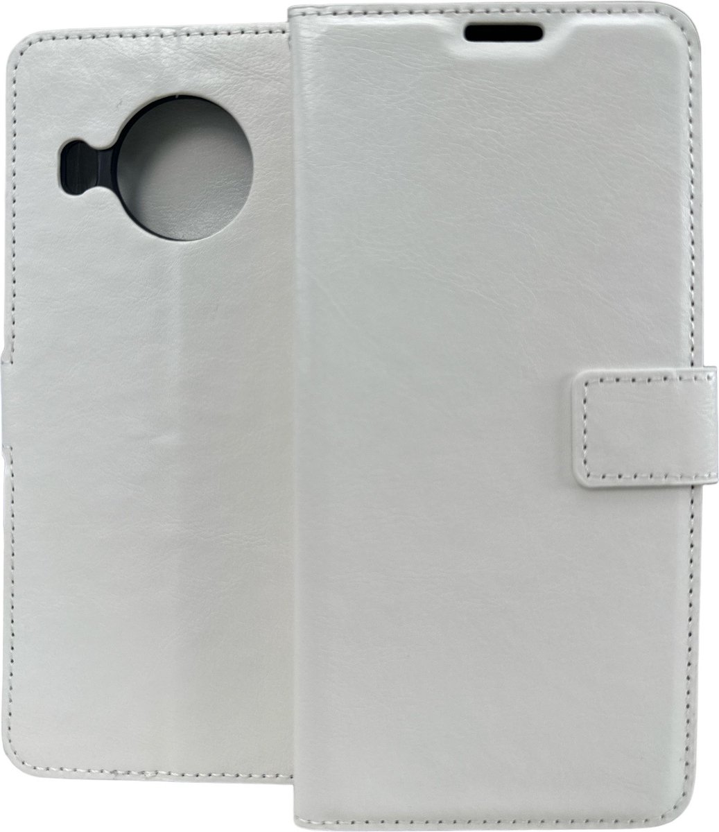 Portemonnee Book Case Hoesje Geschikt voor: Nokia X10 / X20 - Wit