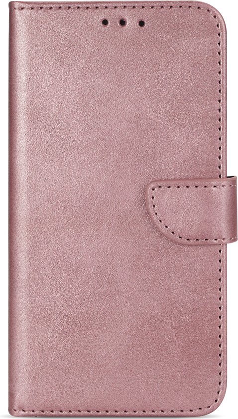 Geschikt Voor Samsung Galaxy A15 hoesje - Solidenz bookcase - Telefoonhoesje A15 - Cover Hoes - Met Pasjeshouder - Roségoud