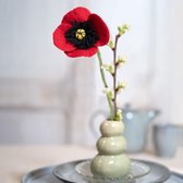 Bloem Vilt - Klaproos Rood Poppy - 40cm - Fairtrade Sjaalmetverhaal