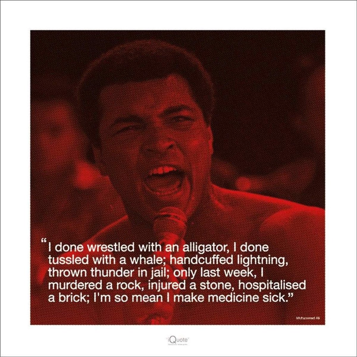 Pyramid Kunstdruk Muhammad Ali - iQuote Sick 40x40cm Divers