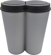 Afvalbak 50 liter - Afvalemmer 50 liter - 52 x 26 x 53 cm - Grijs
