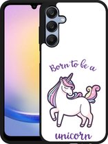Cazy Hardcase Hoesje geschikt voor Samsung Galaxy A25 Born to be a Unicorn