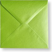 Cards & Crafts 100 Luxe metallic vierkante enveloppen - 14x14 - lime - 110grams - 140x140mm