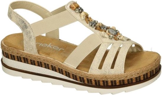 Rieker -Dames - beige - sandalen - maat 41