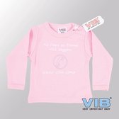 VIB® - Baby T-Shirt Als Papa en Mama Nee zeggen - 0800-Opa-Oma (Roze)-(0-3 mnd) - Babykleertjes - Baby cadeau