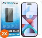 Mobigear Screenprotector geschikt voor Apple iPhone 15 Plus Glazen | Mobigear Screenprotector - Case Friendly (2-Pack)