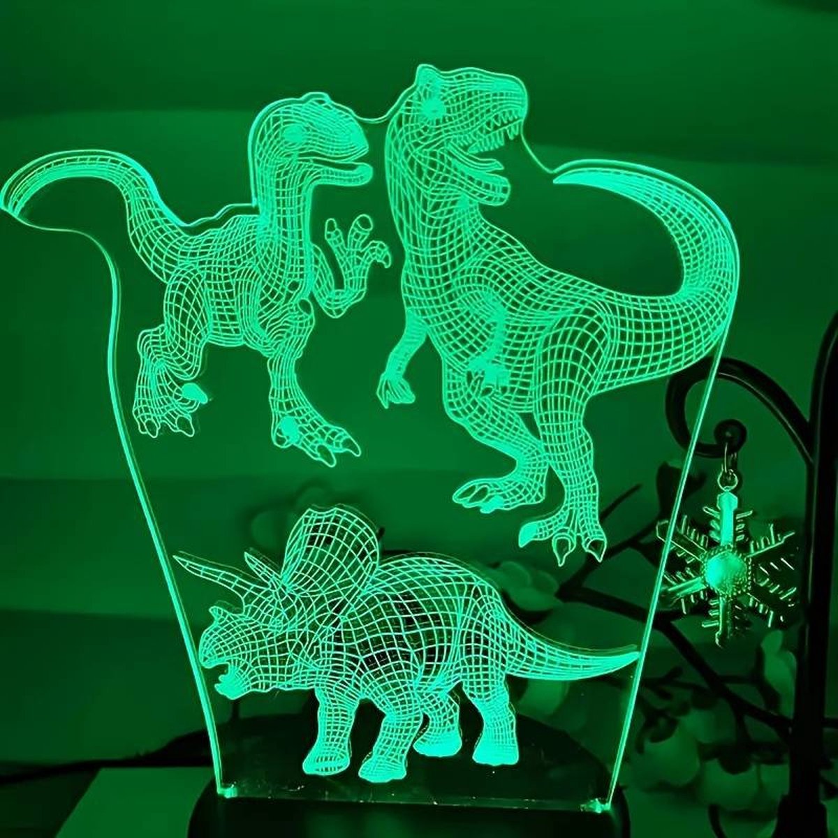 Lampe Oeuf Dinosaure 3D LED 16 Couleurs, Veilleuse Tactile Avec Télécommande USB - Enfant