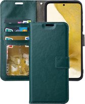 Portemonnee Book Case Hoesje Geschikt voor: Samsung Galaxy S22+ S906 groen