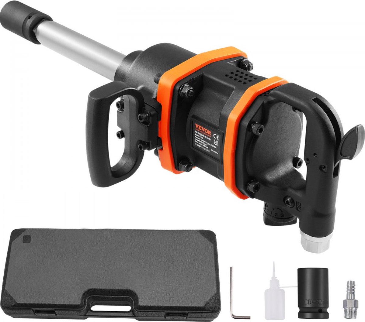 Perslucht slagmoersleutel max. losdraaimoment 4284Nm vierkant 2 54 cm (1 inch) max. werkdruk 13 8 bar trillingsarme en geluidsarme persluchtsleutel voor het vast- en losdraaien van schroeven