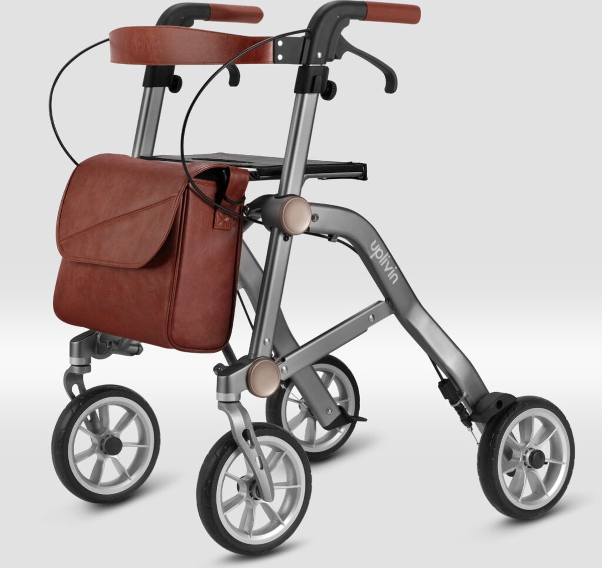 Goedkoopste Trive Lichtgewicht Rollator - Dubbel Opvouwbaar - Grijs