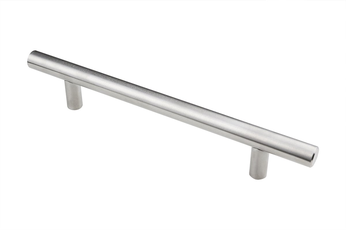 Lavuzo Staafgreep RVS | Boorafstand 128 mm | Per Stuk | Handgreep | Keukengreep