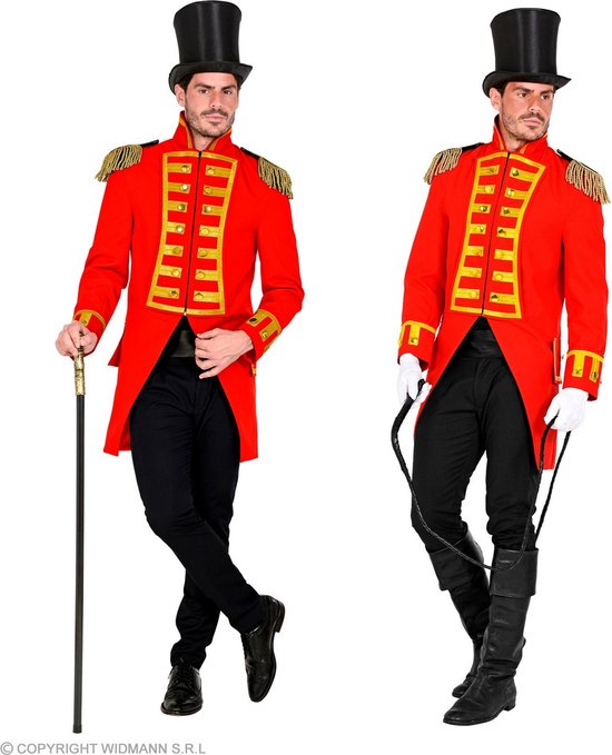 Widmann - Circus Kostuum - Parmantige Franse Slipjas Parade Rood - Rood - Small - Carnavalskleding - Verkleedkleding