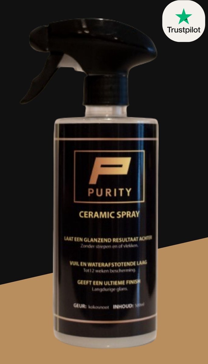 Purity official - Ceramic spray coating - Keramische coating voor auto- Spray sealant - Auto Wax Coating - 500 ml