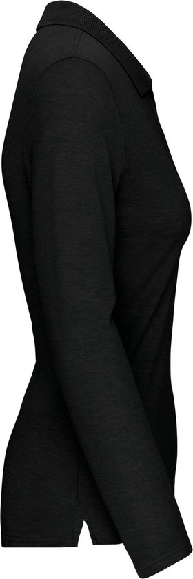 Polo Femme M Coupe du Monde. Designed To Work Col avec boutons Manches longues Noir 65% Polyester, 35% Katoen