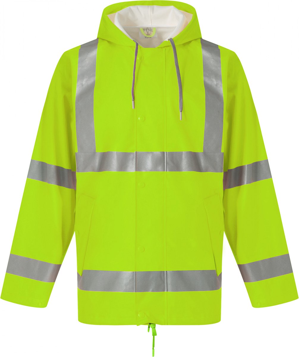 Yoko Ademend regenjasje Hi-Vis Soft Flex YHVS450 Hi Vis Geel