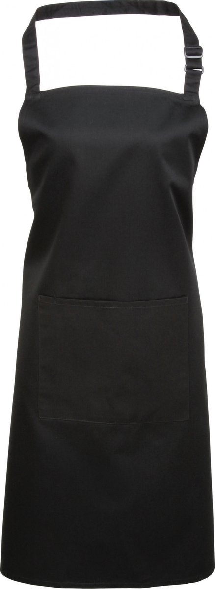 Schort/Tuniek/Werkblouse Unisex One Size Premier Black 65% Polyester, 35% Katoen