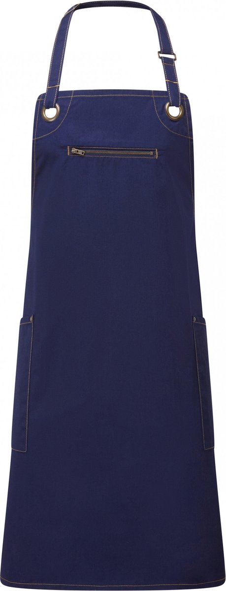 Premier Ecologische contrasterende schort Barley PR121 - Navy / Camel - One size