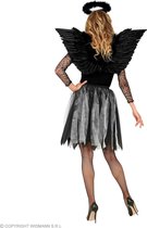 Widmann - Heks & Spider Lady & Voodoo & Duistere Religie Kostuum - Tule Rok Zwart Wit Halloween Dark Angel Vrouw - Zwart - Medium / Large - Halloween - Verkleedkleding