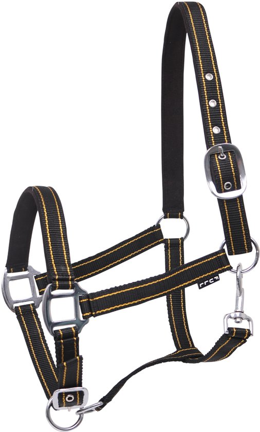 Horsegear Halster Horsegear Zari Zwart-goud | Maat: Paard Horsegear Halster Horsegear Zari Zwart-goud | Maat: Paard