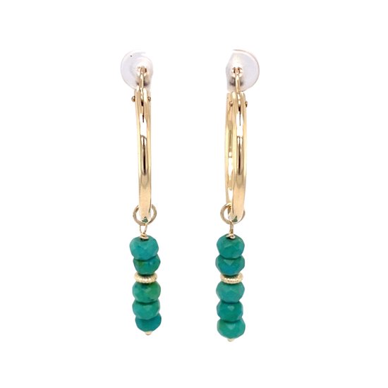 Pat's Jewels Boucles d'oreilles - Boucles d'oreilles Femme Argent - Perles remplies d'or - 20 mm