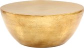 vidaXL Table basse 70x30 cm aluminium martelé couleur laiton