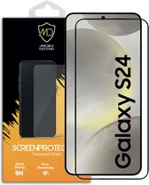 Samsung Galaxy S24 Screenprotector - MobyDefend Screensaver Met Zwarte Randen - Gehard Glas - Glasplaatje Geschikt Voor Samsung Galaxy S24