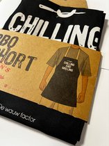 Polyester BBQ Schort - Chilling And Grilling - Schort Man Zwart - 68 x 83 cm