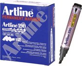 ARTLINE Drysafe 190 - Permanent Marker - Doos van 12 stuks - 2,0-5,0mm Lijndikte - Zwart