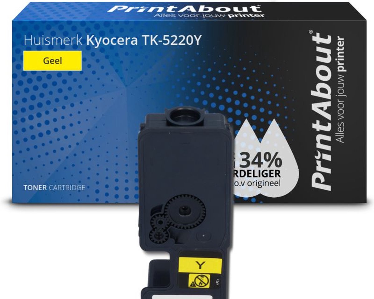 PrintAbout Huismerk Kyocera TK-5220Y Toner Geel