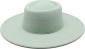 Chapeau Fedora - Bord Vert Menthe | Ajustable | 56 à 60 cm | Coton / Polyester | Mode Favorite