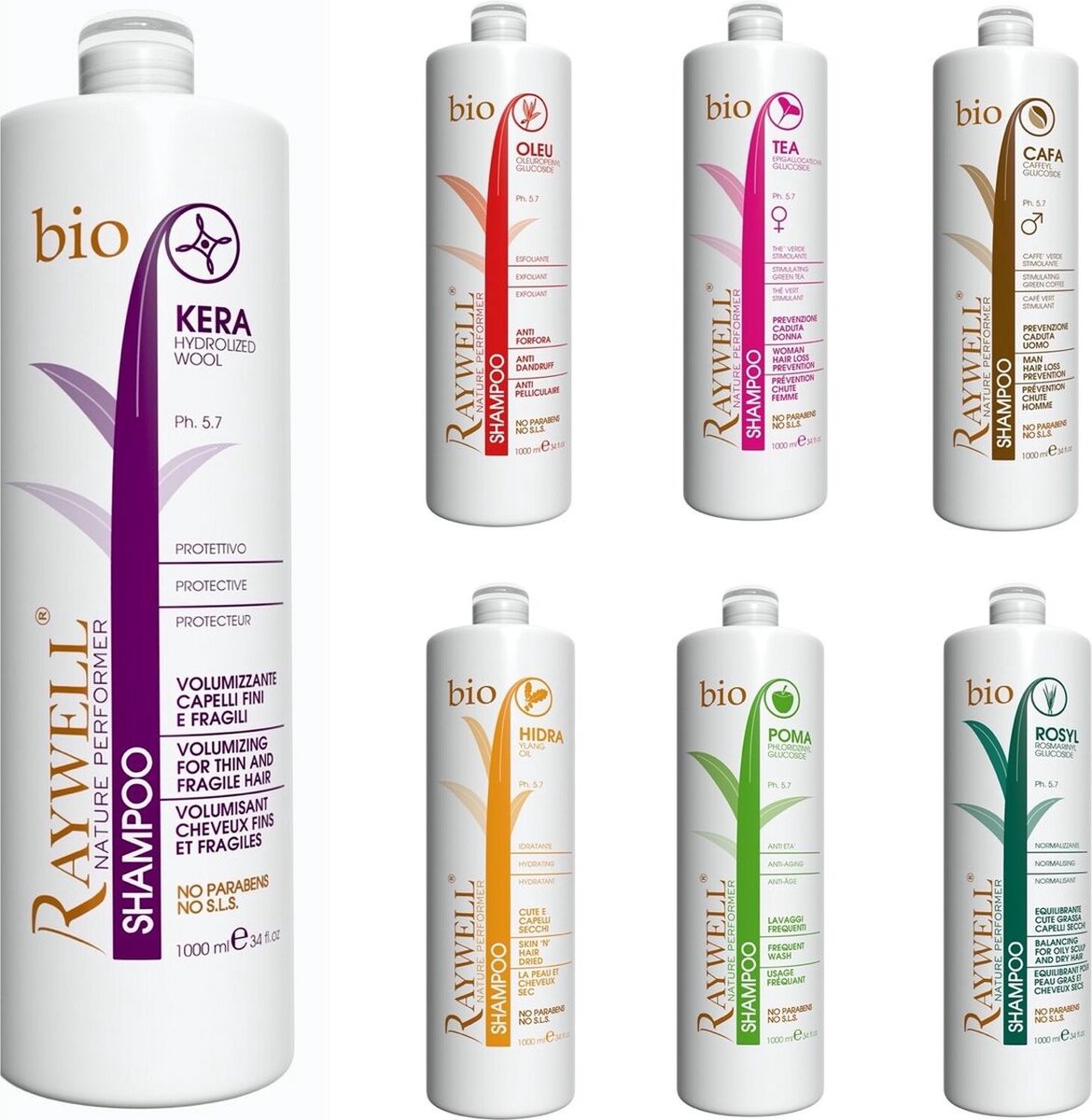 Raywell Kera - volumizing shampoo for thin and fragile hair - 1000ml