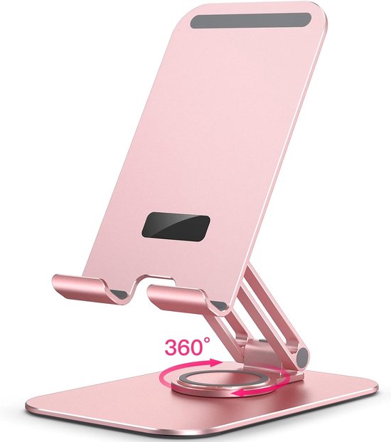 Foto: Tablet standaard verstelbare draaibare bureauhouder met 360 graden roterende basis opvouwbare houder voor pad ipad pro air mini galaxy tab a8 a7 lite a7 s8 s7 tab phones 4 13 ros goud