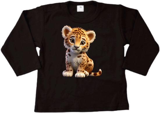Shirt kind stoere tijgertje Kinder shirt met lange mouwen Vrolijke print dieren . bol