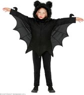 Widmann - Vleermuis Kostuum - Fladder In De Nacht Vleermuis Kind Kostuum - Zwart - Maat 128 - Halloween - Verkleedkleding