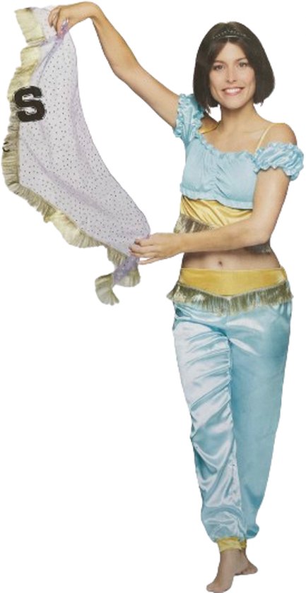 Splendeur de conte de fées : ensemble 1001 nuits taille S avec pantalon, haut, voile et couronne !