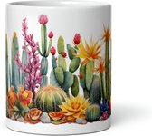 Cactus Planten - Koffie & Thee Mok 325 ml| koffiemok cadeau| | Theemok cadeau| Mok cadeau| Koffie Beker| Thee Beker| Koffie Kop| Thee Kop| Cactus Planten Mok| Cactus Mok| Planten Mok